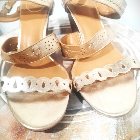 Women's Jack Rogers Platinum Wedge Sandals Size 11M msrp $122 - Picture 5 of 12